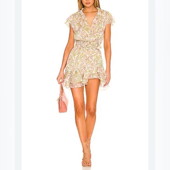 NWT Misa Los Angeles Maia Dress in Green Goddess Floral - Size M - Picture 1 of 9